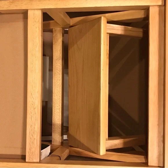 18" Wood Kitchen Step Stool Natural  - Hearth & Hand™ with Magnolia - Picture 9 of 10